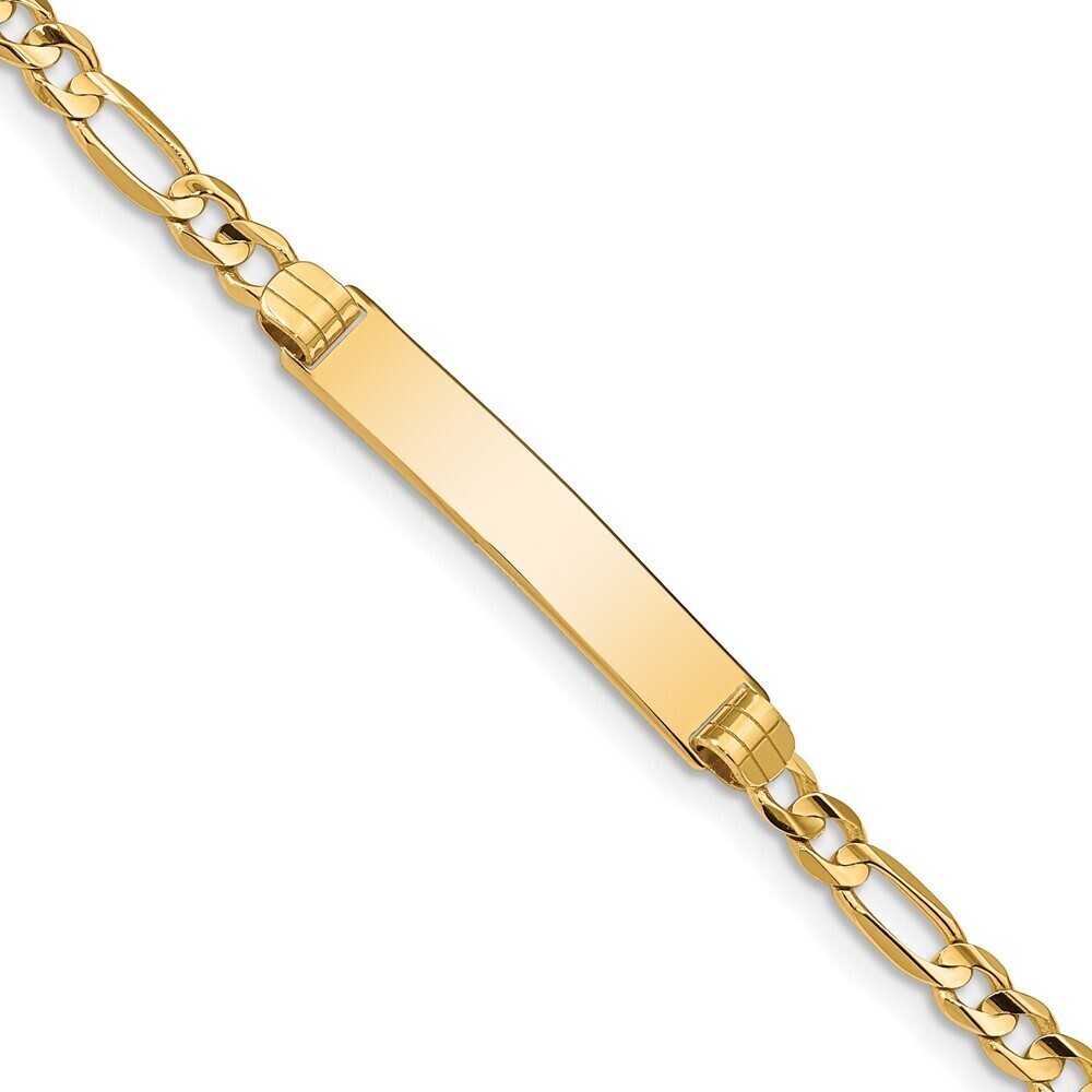 14k Yellow Gold Figaro Id Bracelet